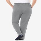 7-Day Straight-Leg Elastic-Waist Stretchy Knit Pant image number 2