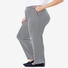 7-Day Straight-Leg Elastic-Waist Stretchy Knit Pant image number 3