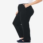 7-Day Knit Straight-Leg Pull-On Pants image number null