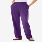 7-Day Straight-Leg Elastic-Waist Stretchy Knit Pant image number 1