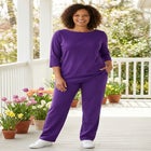 7-Day Straight-Leg Elastic-Waist Stretchy Knit Pant image number 0
