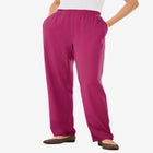 7-Day Straight-Leg Elastic-Waist Stretchy Knit Pant image number 1