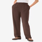 7-Day Straight-Leg Elastic-Waist Stretchy Knit Pant image number 0
