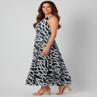 Georgette Flyaway Maxi Dress image number null