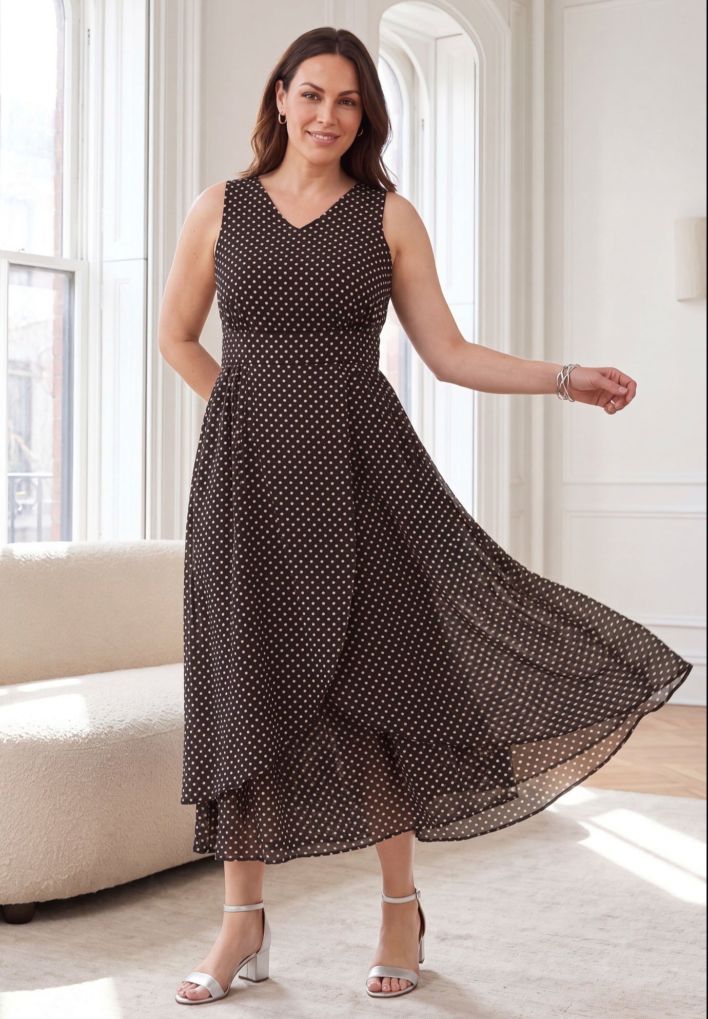 Georgette Flyaway Maxi Dress image number 0