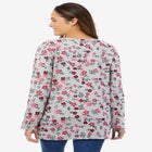 Perfect Printed Long-Sleeve V-Neck Tee image number 1