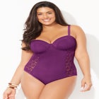 Crochet Underwire One Piece Swimsuit image number null