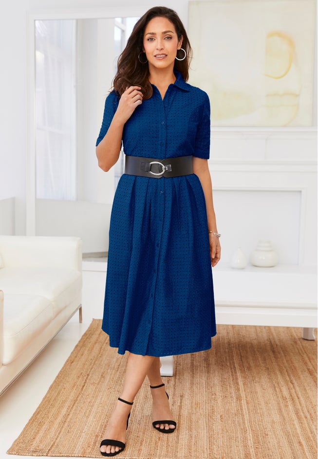 Eyelet Shirt Dress image number 0