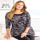 Jolie Braided Neckline Knit Top image number null