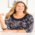 Jolie Braided Neckline Knit Top image number null