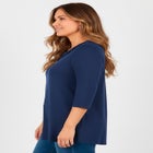 Jolie Braided Neckline Knit Top image number null