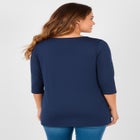 Jolie Braided Neckline Knit Top image number null