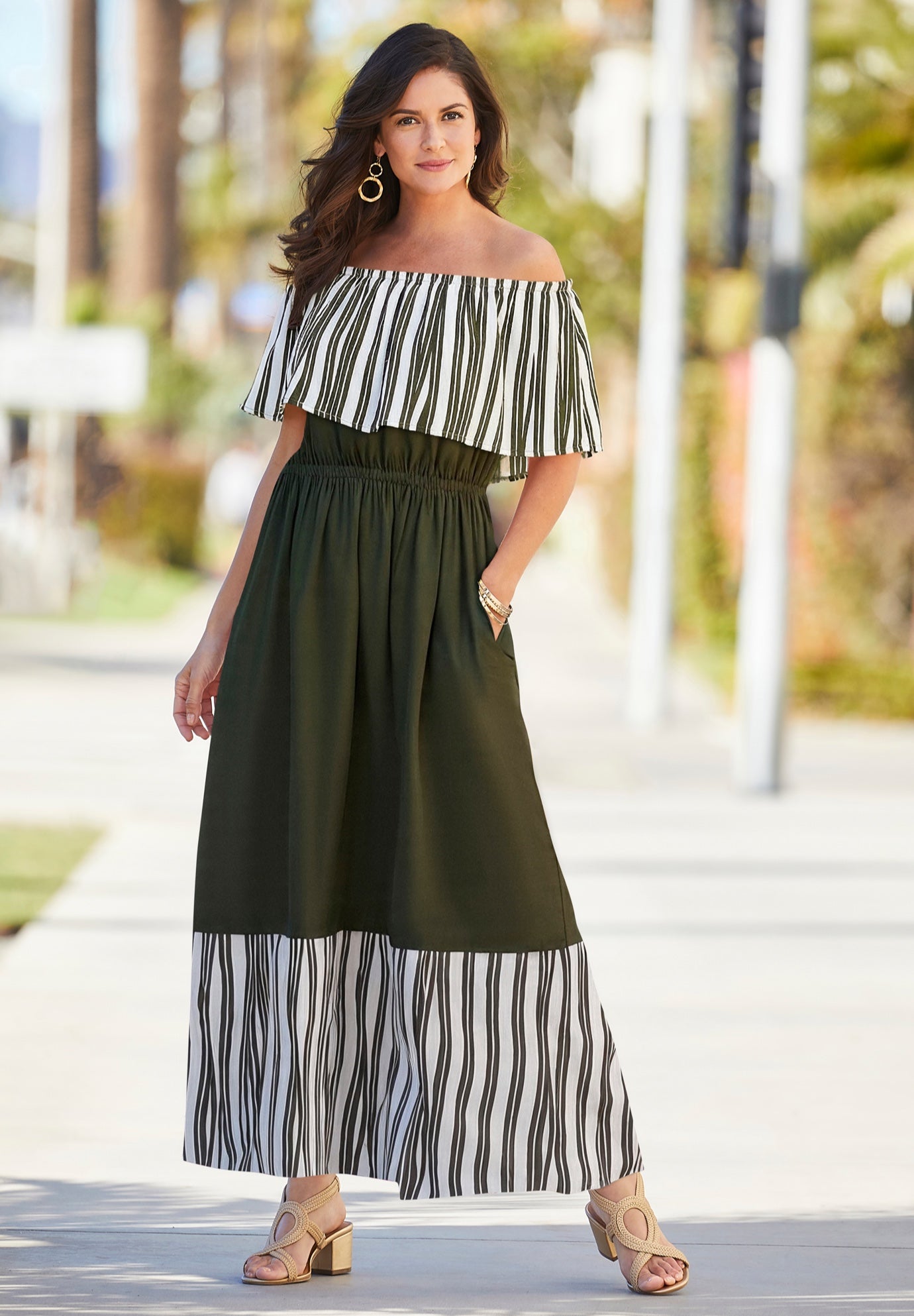 Off-The-Shoulder Maxi Dress image number 0