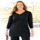 Cashmiracle&trade; V-Neck Sweater image number null