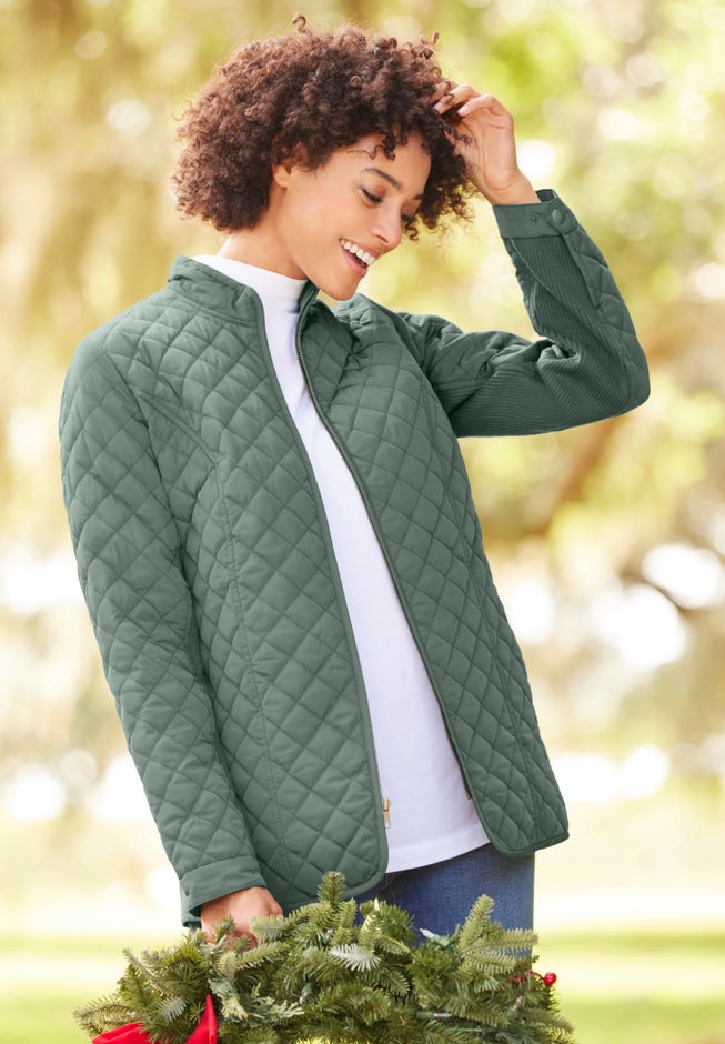 Zip-Front Quilted Jacket image number 2