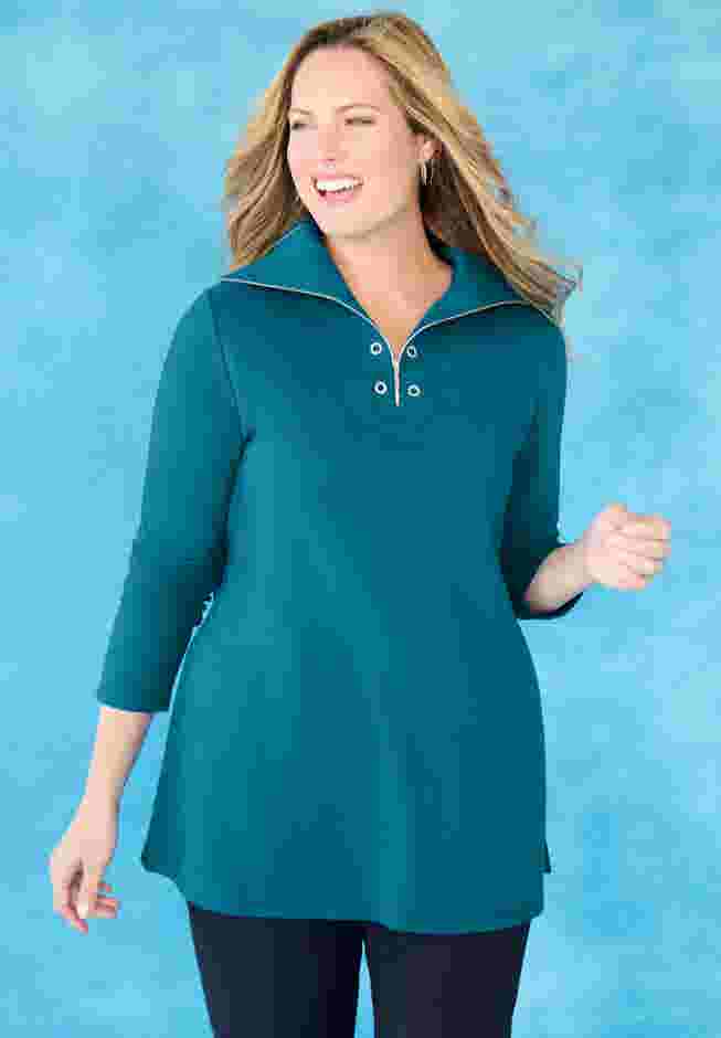 Suprema® Studio Half-Zip Grommet Pullover image number 1