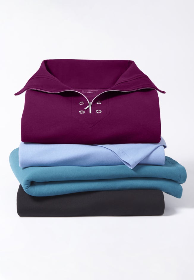 Suprema® Studio Half-Zip Grommet Pullover image number 4