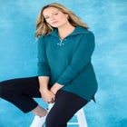 Suprema&reg; Studio Half-Zip Grommet Pullover image number null