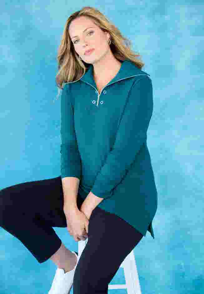 Suprema® Studio Half-Zip Grommet Pullover image number 0