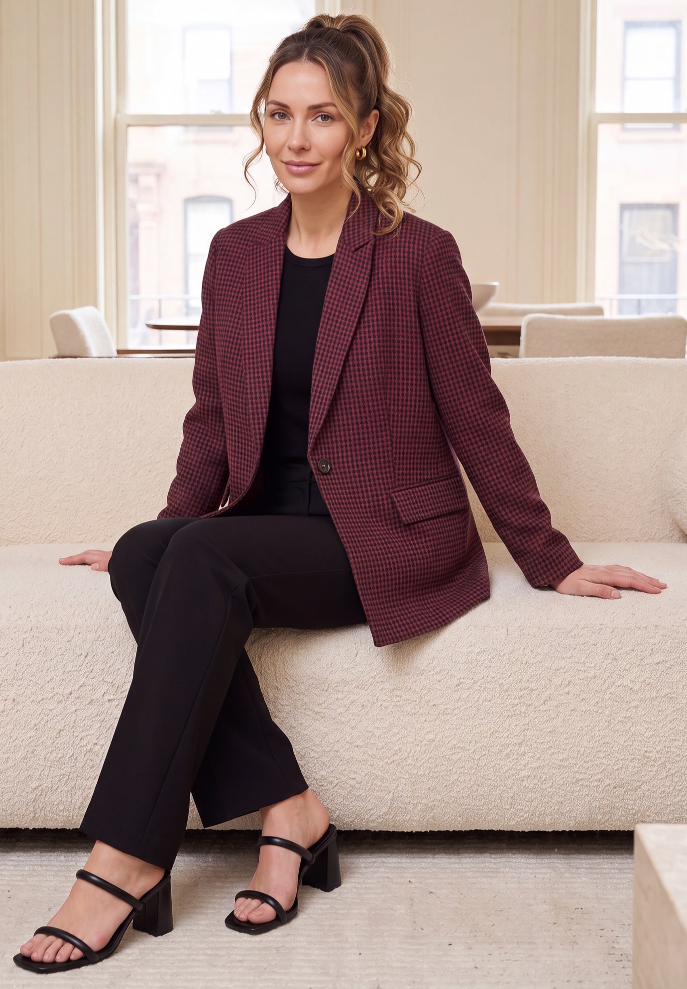 Bi-Stretch Shaped Blazer image number 0