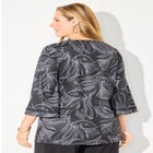 Crochet Detail Bell Sleeve Top image number null