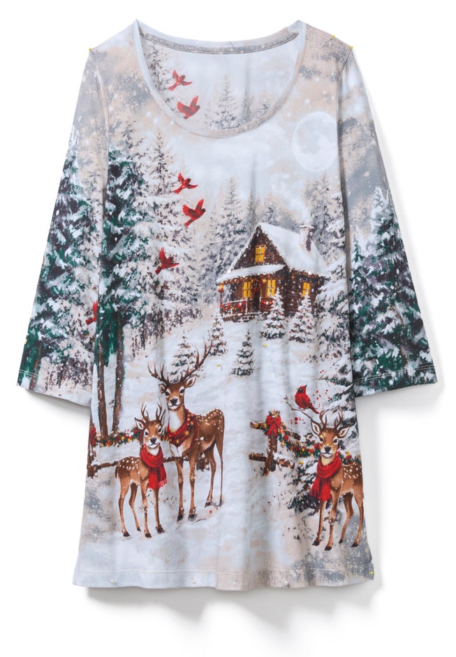 3/4 SLEEVE SEASONAL TEE image number 2