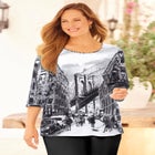 3/4 SLEEVE SEASONAL TEE image number null