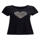 100% Cotton Scoopneck Short Sleeve Graphic Tee image number null