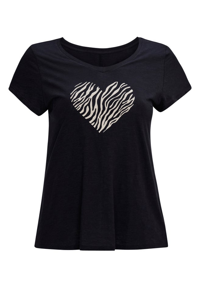 100% Cotton Scoopneck Short Sleeve Graphic Tee image number 2