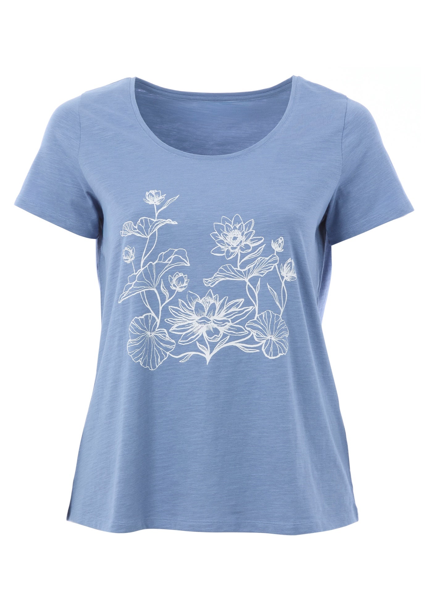 100% Cotton Scoopneck Short Sleeve Graphic Tee image number 2