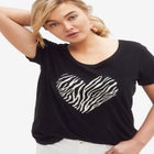 100% Cotton Scoopneck Short Sleeve Graphic Tee image number null