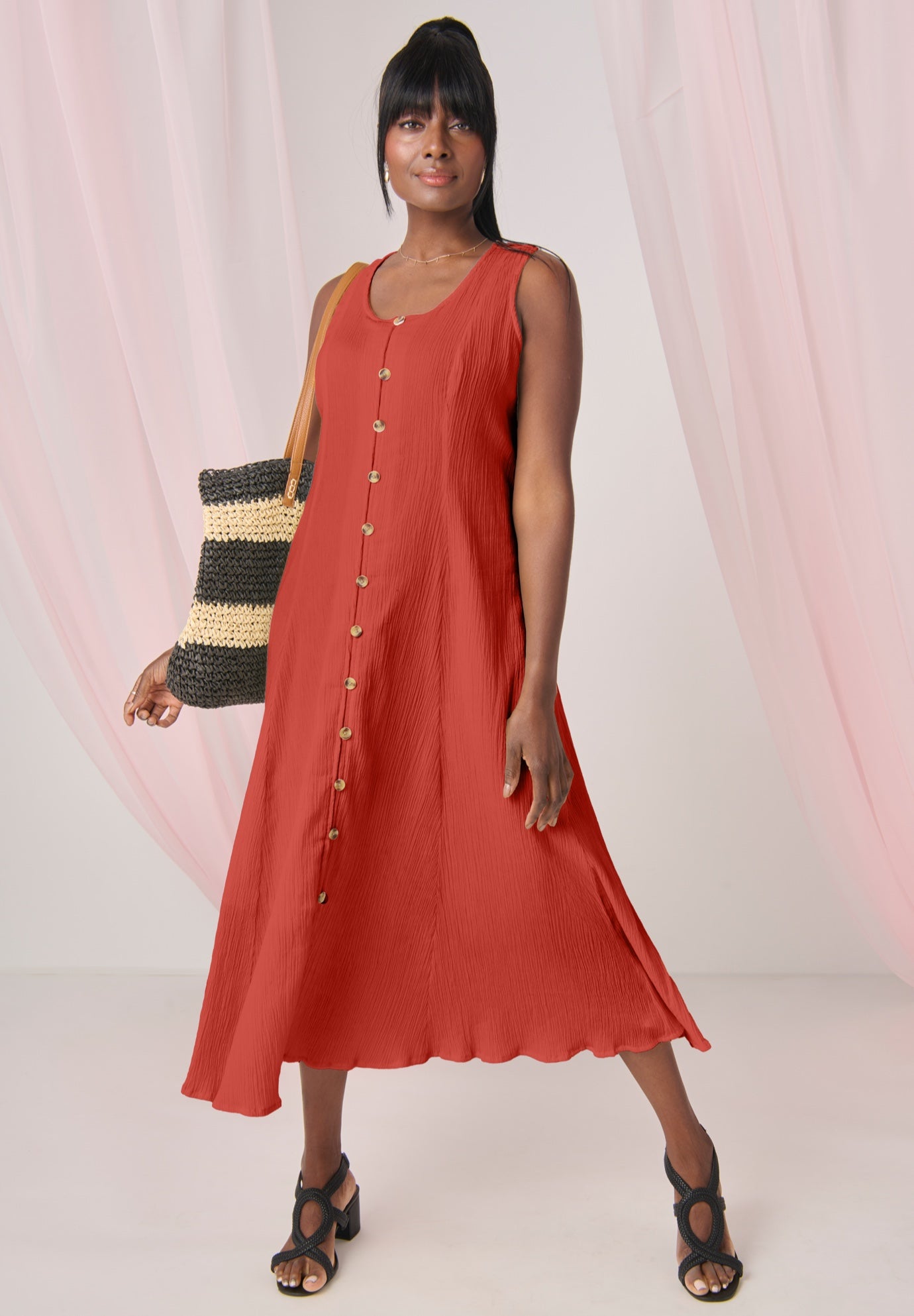Button Down Gauze Dress image number 0