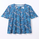 Stretch Knit Cutout Swing Tunic image number null