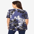 Stretch Knit Cutout Swing Tunic image number 2