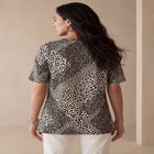 Stretch Knit Cutout Swing Tunic image number null