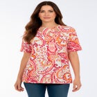 Stretch Knit Cutout Swing Tunic image number null