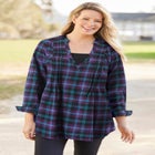 Flannel Tunic With Layered Look image number null