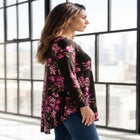 Plus Size Boatneck Swing Ultra Drape Tunic Top image number 2