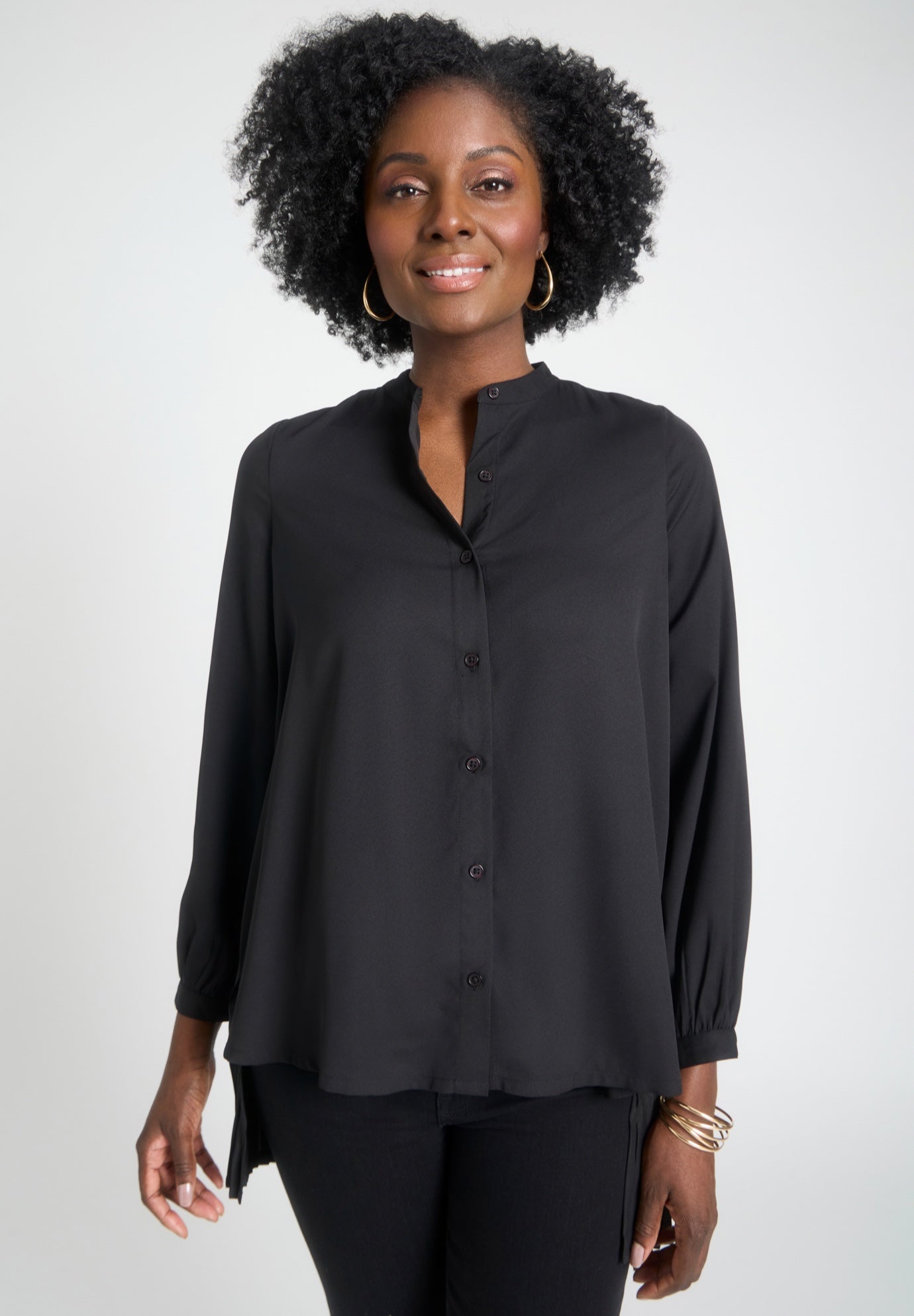Pleated Back Georgette Tunic image number 0