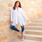Poplin Embroidered Swing Tunic image number 5