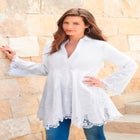 Poplin Embroidered Swing Tunic image number 6