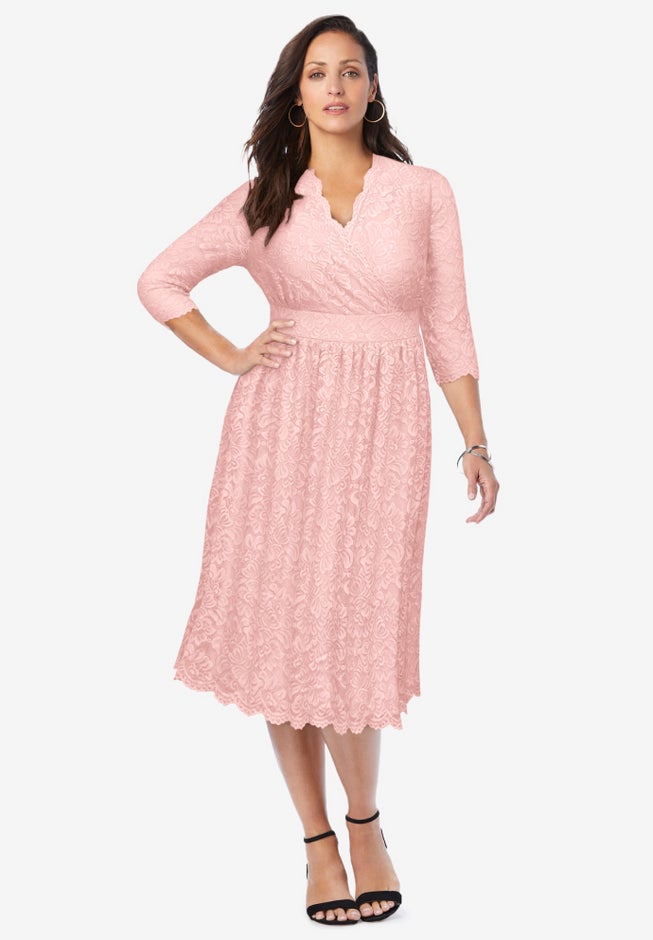 Stretch Lace A-Line Dress image number 0