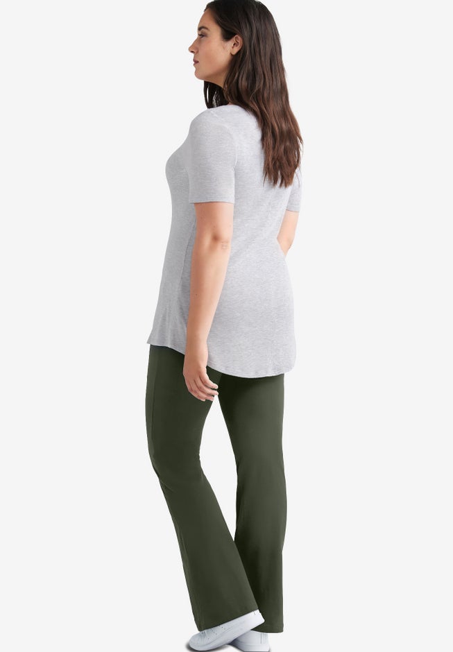 Stretch Knit Bootcut Leggings image number 1