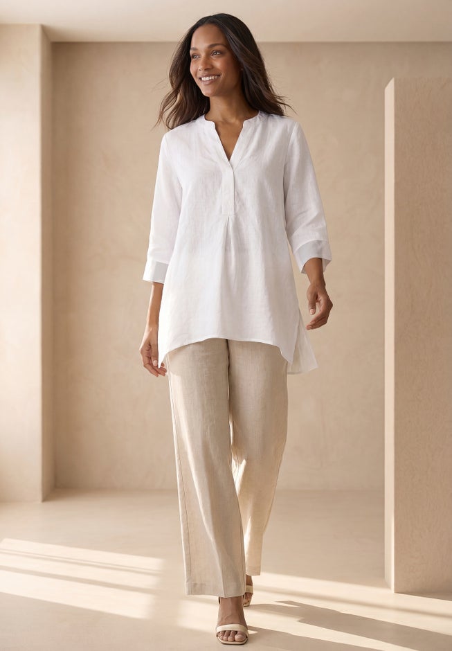 Hi-Low Linen Tunic image number 3