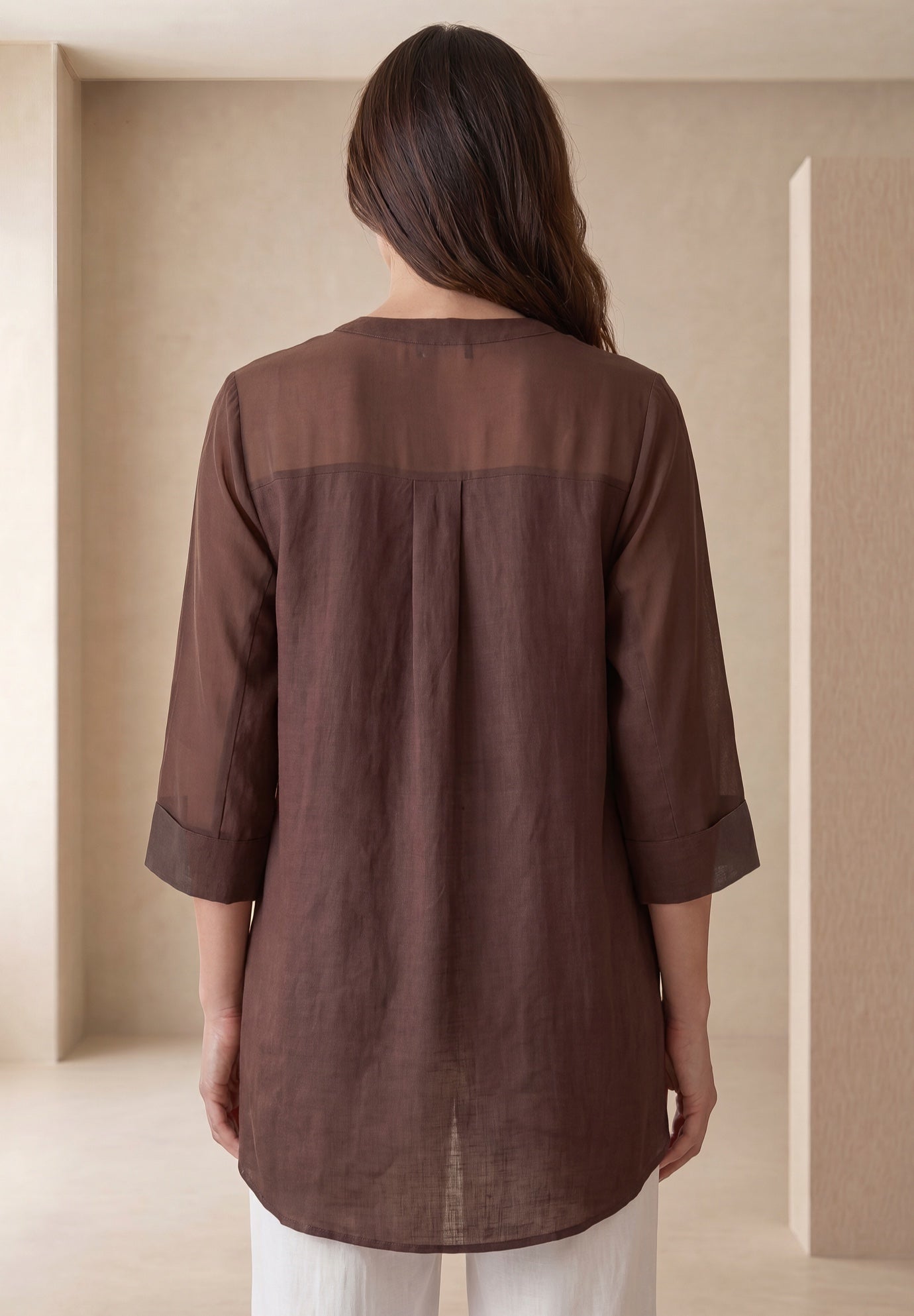 Hi-Low Linen Tunic image number 1