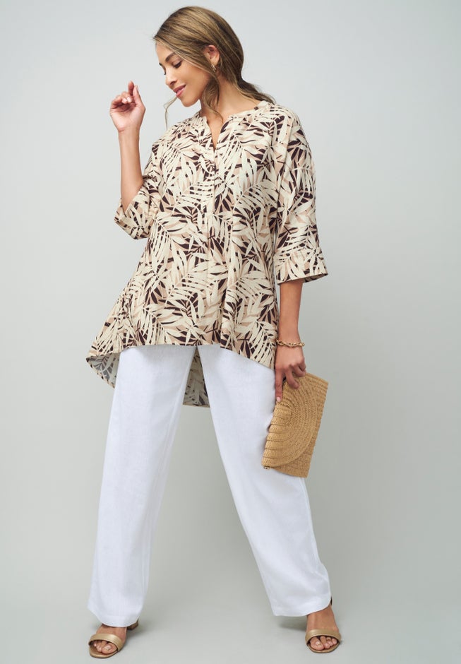 Hi-Low Linen Tunic image number 4