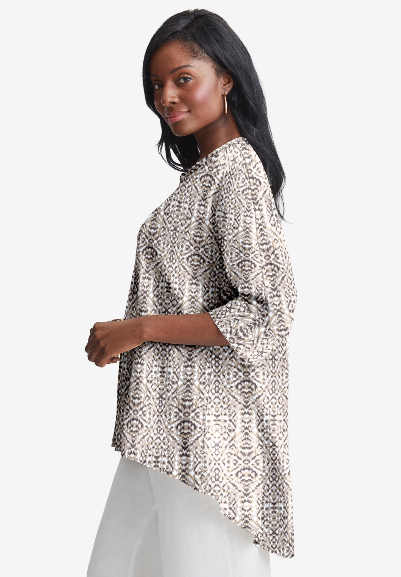 Hi-Low Linen Tunic image number 2