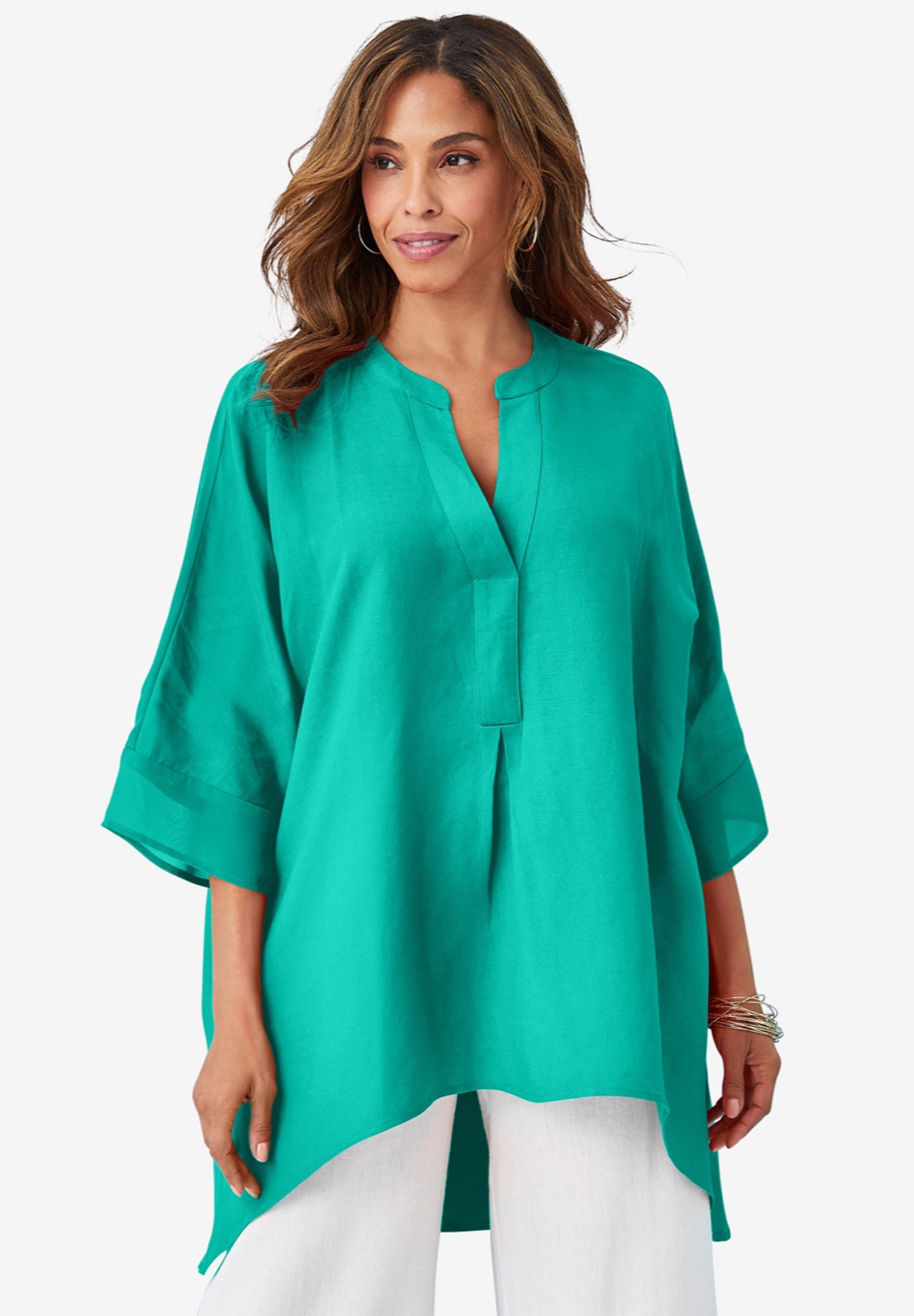 Hi-Low Linen Tunic image number 0