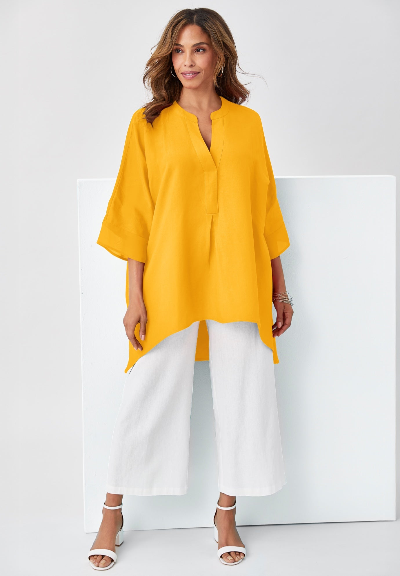Hi-Low Linen Tunic image number 0