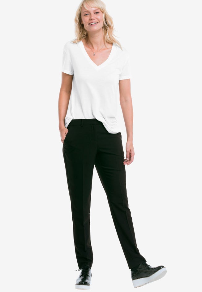 Drapey V-Neck Tee image number 4